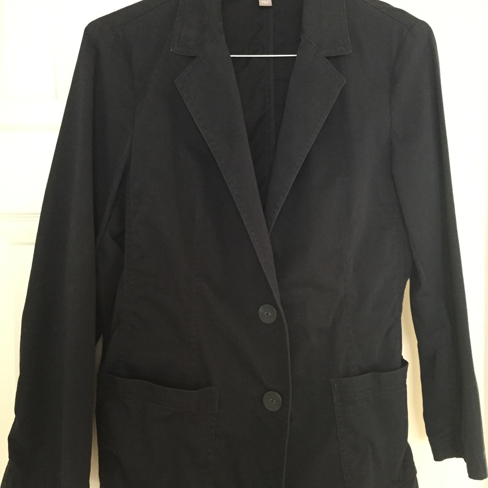 J.Jill Petite Medium Blue Cotton Blazer Jacket